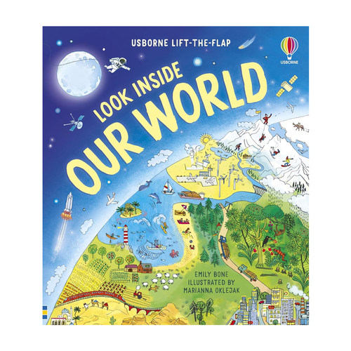 Usborne Look inside Our World 偷偷看里面系列 揭秘世界 纸板翻翻书 儿童STEM认知启图画书 纸板翻翻科普绘本 尤斯伯恩