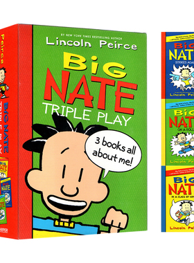 Big Nate 我们班有个捣蛋王系列3册 大内特冒险记英文原版青少年课外阅读 儿童爆笑漫画章节书