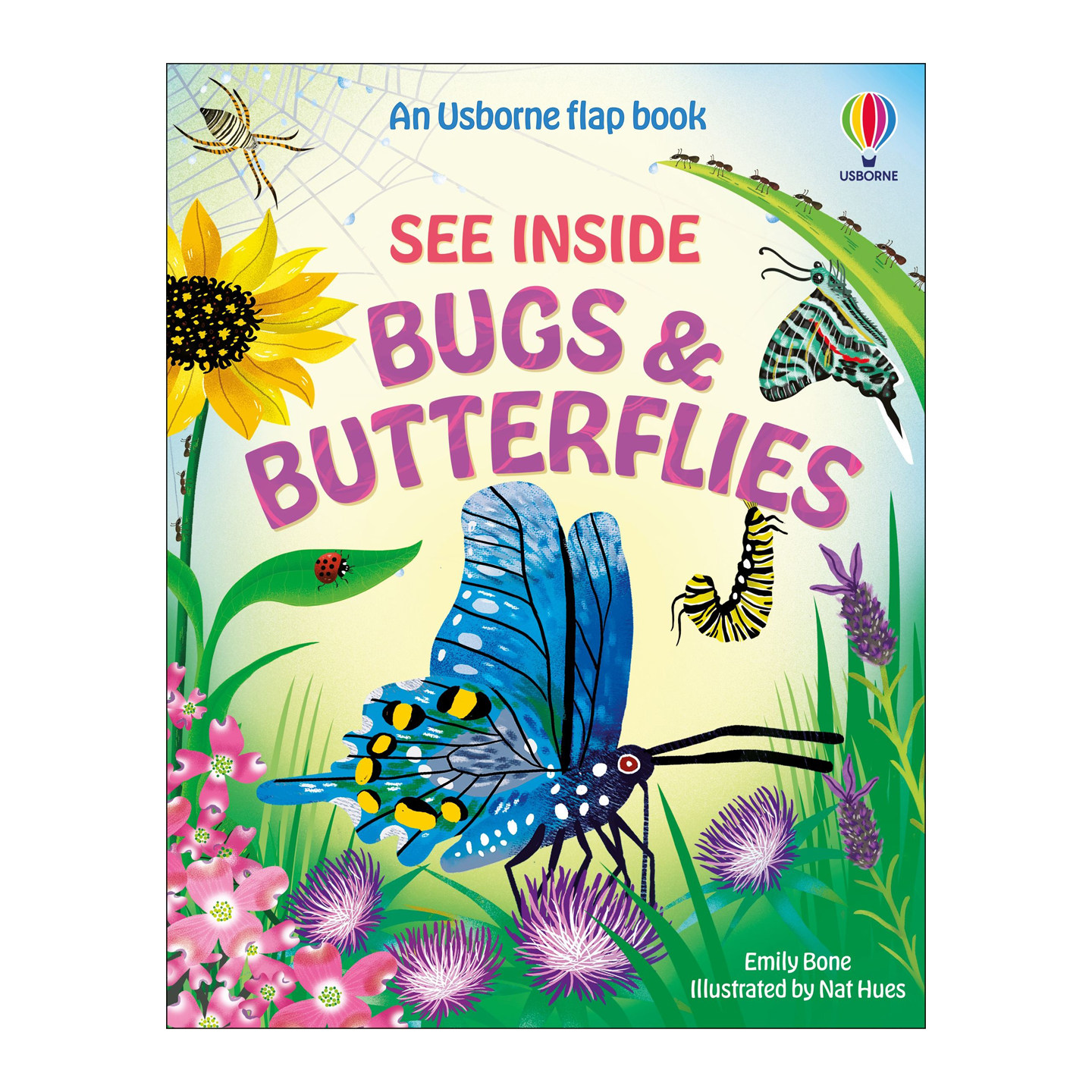 预售 英文原版 Usborne See Inside Bugs and Butterflies 看里面系列 昆虫与蝴蝶 纸板翻翻书 大开本 尤斯伯恩 儿童科普认知绘本,书籍/杂志/报纸,儿童读物原版书,淘宝优惠券,粉丝福利购,淘宝优惠卷