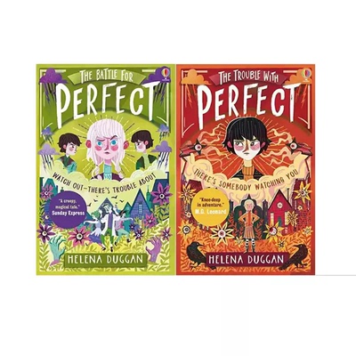 英文原版 A Place Called Perfect 完美小镇 2册合售 完美之战 奇幻魔法冒险 儿童章节桥梁小说