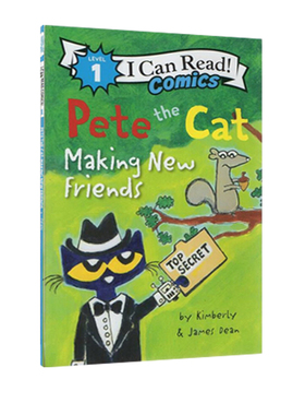 英文原版 Pete the Cat: Making New Friends 交新朋友 皮特猫 my First I Can Read 分级读物 我的朋友 儿童绘本图画故事书