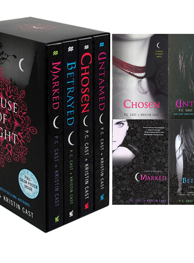英文原版  House of Night Marked/Betrayed/Chosen/Untamed  1-4册盒装 爱与人性 现代奇幻小说 青少年课外阅读