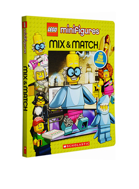 英文原版 LEGO Minifigures Mix Match 动手创建乐高人物 大开本纸板书 儿童英语启蒙绘本 亲子互动趣味匹配游戏书