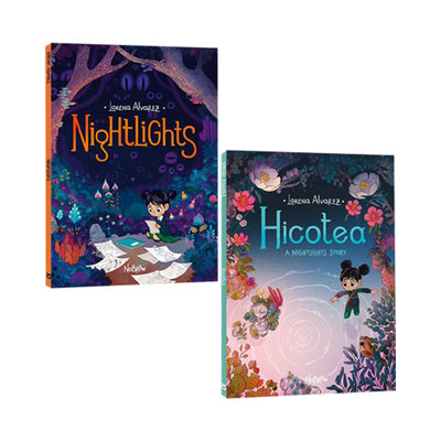 英文原版 午夜的光 2册合售 Nightlights 桥梁全彩漫画图像小说 Lorena Alvarez