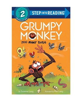 英文原版 Grumpy Monkey Too Many Bugs 有太多虫子的暴躁猴子 Step into reading L2 美国兰登经典分级读物二阶段