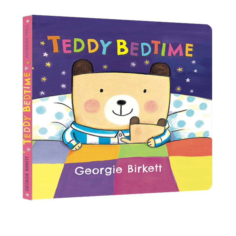 英文原版 Teddy Bedtime 纸板书 亲子共读晚安睡前故事绘本 Georgie Birkett