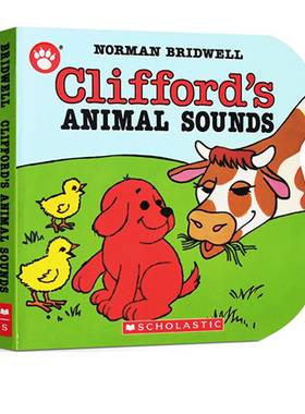 英文原版 大红狗克利弗德系列 Clifford's Animal Sounds 纸板书