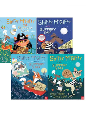 英文原版 Shifty McGifty and Slippery Sam 强强和盗盗系列 4册合售 儿童幽默故事绘本图画书 Nosy Crow Stories Aloud