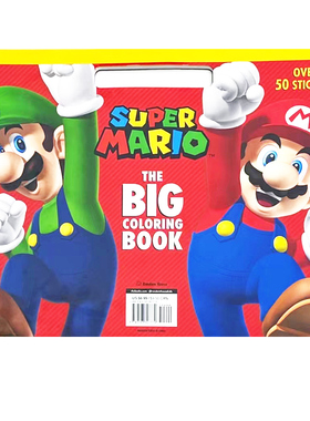 英文原版 超级马里奥:大图画书 涂色书 Super Mario: The Big Coloring Book Nintendo 玛丽游戏周边图画书