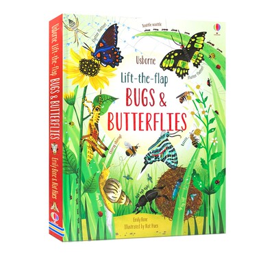 Usborne Lift-the-Flap Bugs and Butterflies 昆虫与蝴蝶 纸板翻翻书 亲子互动 英语学习单词书 低幼图解词典 尤斯伯恩 气球社