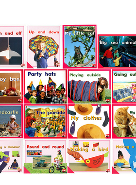 L2学前级 基础句型 Magenta洋红色套装2 PM Readers 彩虹阅读 16册 学龄前幼儿园分级读物 小花生精选阅读教辅英文原版启蒙绘本