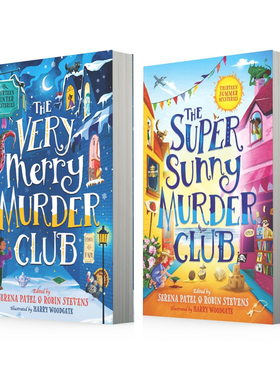 预售 13个冬夏季侦探故事2册 英文原版 The Very Merry /Super Sunny Murder Club 悬疑破案推理章节小说