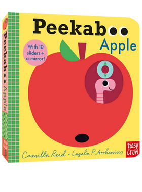 英文原版Peekaboo Apple 躲 猫猫系列 苹果篇 纸板书 翻翻书 0-3岁儿童机关操作游戏书 Nosy Crow