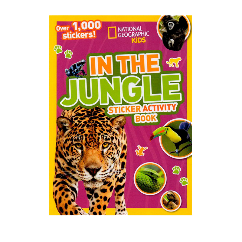 英文原版 美国国家地理National Geographic Kids Inthe Jungle 儿童百科书  1000个动物系列贴纸书
