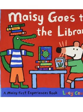 英文原版 Maisy Goes to the Library 小鼠波波去图书馆 Maisy First Experience 小鼠波波第一次生活体验