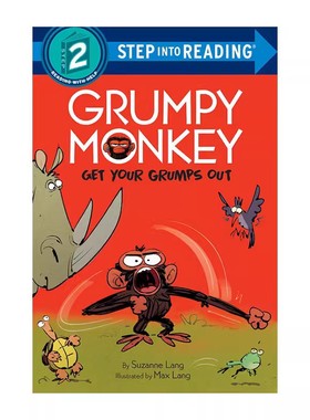 英文原版 Grumpy Monkey Grumps Out Sir 把你的坏脾气发泄出来 Step into reading L2 美国兰登经典分级读物二阶段
