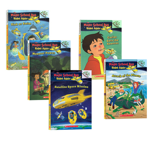 The Magic School Bus Rides Again 神奇校车英文原版5册 Scholastic Branches 学乐大树系列 儿童桥梁章节书英语学习课外阅读