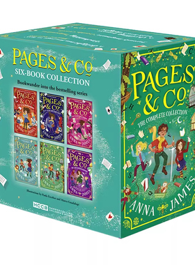 英文原版 Pages & Co. 6册盒装 穿梭童话故事集系列 神奇树屋 爱丽丝梦游仙境奇幻冒险故事小说 少儿英文课外阅读 Anna James