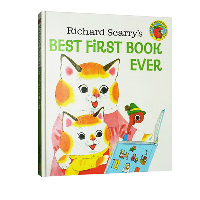 英文原版 Richard Scarry's Best First Book Ever 斯凯瑞的词汇故事书 精装大开本 儿童启蒙图画故事书 儿童英文单词学习