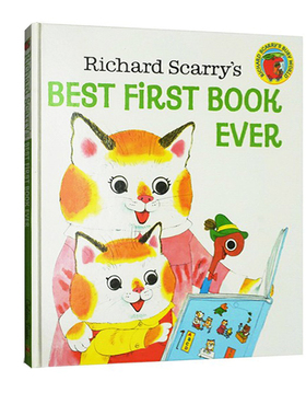 英文原版 Richard Scarry's Best First Book Ever 斯凯瑞的词汇故事书 精装大开本 儿童启蒙图画故事书 儿童英文单词学习