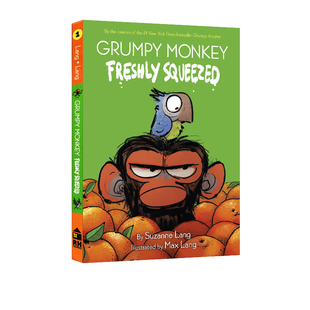 英文原版 Grumpy Monkey Freshly Squeezed 暴怒猴的活力派对漫画版 全彩绘本图画书 情绪控制
