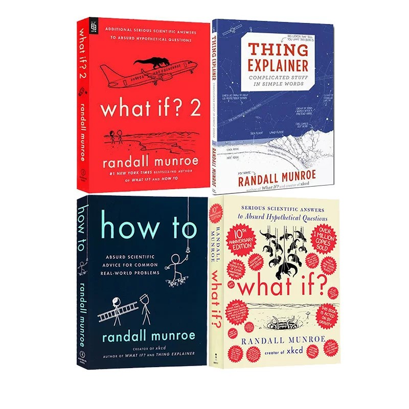 预售 英文原版 What If 2/How to/Thing Explainer 兰道尔门罗 4册平装 合售