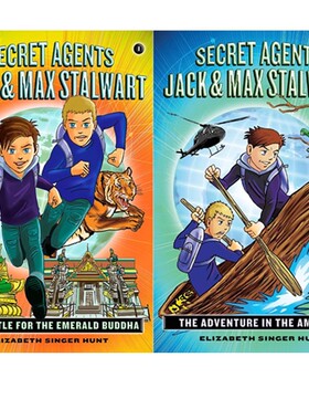 英文原版 Secret Agents Jack and Max Stalwart 秘密特工杰克和马克斯 探险章节书 2册 中小学课外阅读章节读物