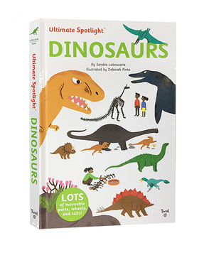 英文原版Twirl Ultimate Spotlight Dinosaurs 恐龙 精装立体翻翻书 恐龙知识 STEM启蒙绘本 儿童趣味科普