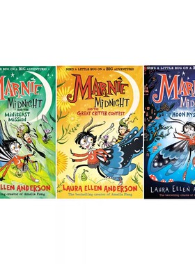 预售 英文原版 Marnie Midnight 午夜玛妮 3册合售 月亮之谜/动物比赛 青少年奇幻章节小说 Laura Ellen Anderson