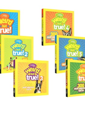 英文原版 Weird But True Mega-Set 1-6 300 世界真奇妙系列 6册 中小学生英语课外扩展阅读读物 少儿科普百科全书平装图鉴书