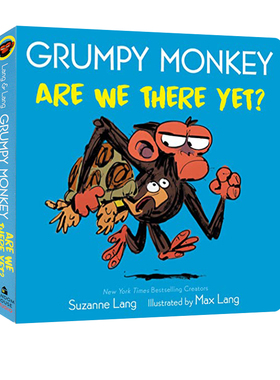 预售 英文原版 Grumpy Monkey Are We There Yet 暴怒猴 我们到了吗 纸板书 幼儿情绪管理绘本 儿童故事图画书 2-4岁