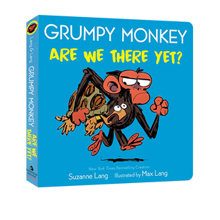 预售 英文原版 Grumpy Monkey Are We There Yet 暴怒猴 我们到了吗 纸板书 幼儿情绪管理绘本 儿童故事图画书 2-4岁