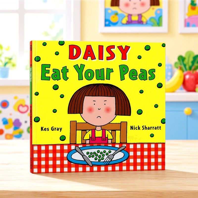 英文原版 Daisy Eat Your Peas 吃豆子不挑食 鬼马精灵黛西/You Choose 超凡想象/Nick Sharrat大师 启蒙学习图画故事书 亲子互动