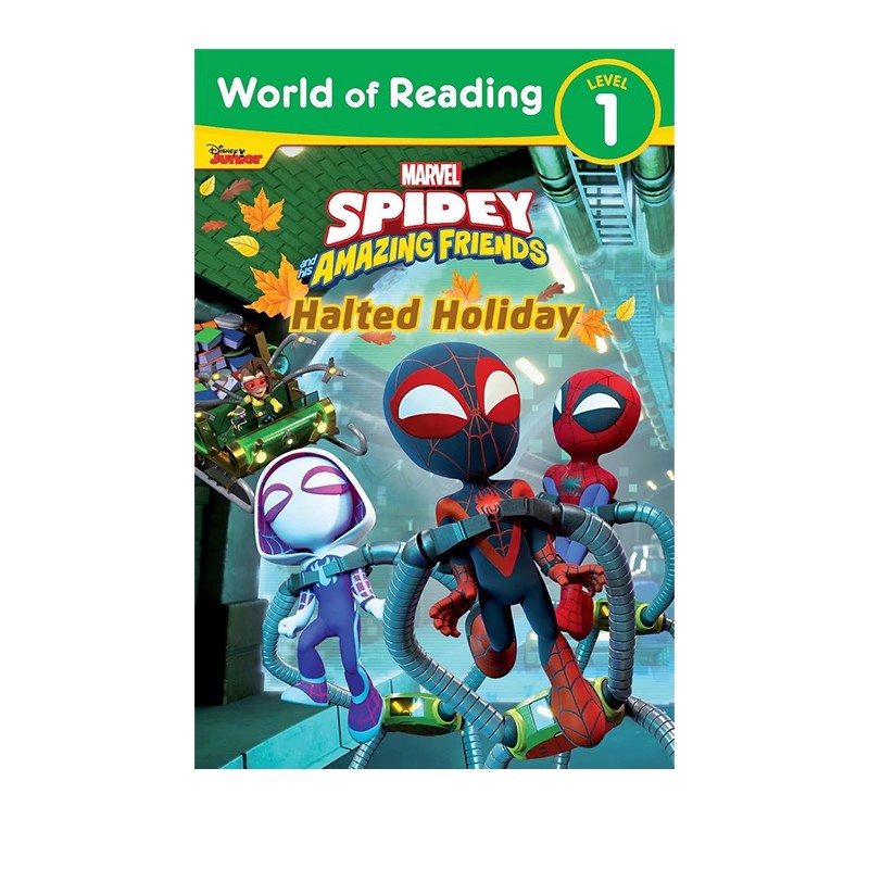 英文原版 World of Reading: Spidey and His Amazing Friends: Halted Holiday  蜘蛛侠 分级绘本图画书 漫威阅读世界