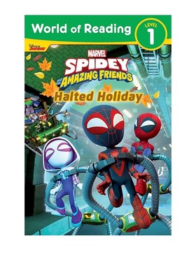 英文原版 World of Reading: Spidey and His Amazing Friends: Halted Holiday  蜘蛛侠 分级绘本图画书 漫威阅读世界