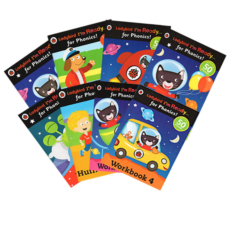 英国小瓢虫出品 Ladybird I’m Ready for Phonics 自然拼读法 英文原版分级读物 8册套装