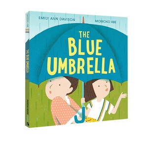 英文原版 The Blue Umbrella 蓝色雨伞 精装艺术插画绘本  善良与分享 儿童英语启蒙知识类读物