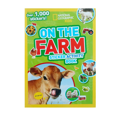 英文原版 美国国家地理National Geographic Kids On the Farm 含贴纸1000 儿童百科书 动物系列贴纸书