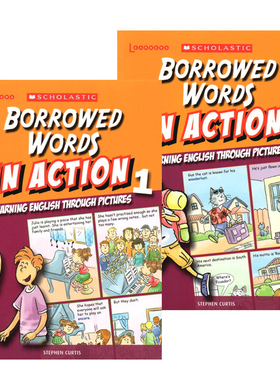 外来词汇 学乐出品 Scholastic In Action Borrowed Words 画里画外轻松学英语 2册漫画版图解英语 英文原版