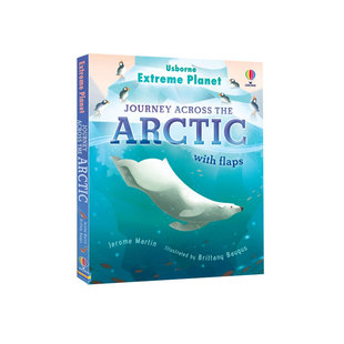 英文原版 Journey Across The Arctic with flaps Usborne 尤斯伯恩纸板翻翻书 大开本 儿童启蒙认知科普