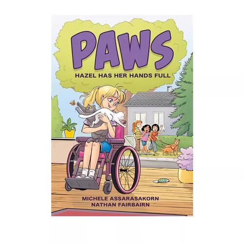 英文原版 PAWS #4: Hazel Has Her Hands Full 全彩漫画绘本图画书 友谊故事图像式章节小说书 小学英语课外阅读 Nathan Fairbairn