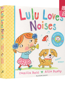 英文原版 Lulu Loves Noises 露露爱声音 幼儿启蒙入门纸板翻翻书 露露lulu系列 幼儿生活好习惯认知培养绘本 宝宝玩英语书单