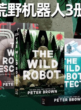 英文原版 The Wild Robot 荒野机器人 荒岛机器人三部曲 Escapes Protects 3册盒装 Peter Brown 彼得布朗 青少年科幻小说