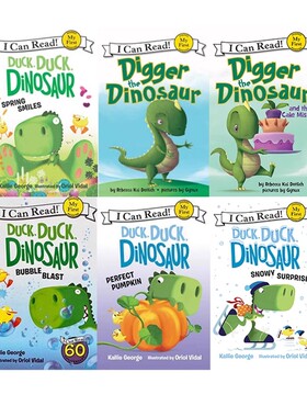 Duck, Duck, Dinosaur 鸭子，鸭子，恐龙 6册 英文原版 My First I Can Read 入门级分级读物 宝宝英语启蒙绘本