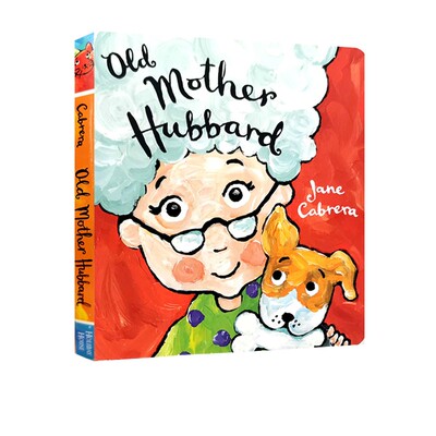 英文原版 韵文儿歌童谣纸板书 Old Mother Hubbard 幼儿早教绘本图画书 Jane Cabrera