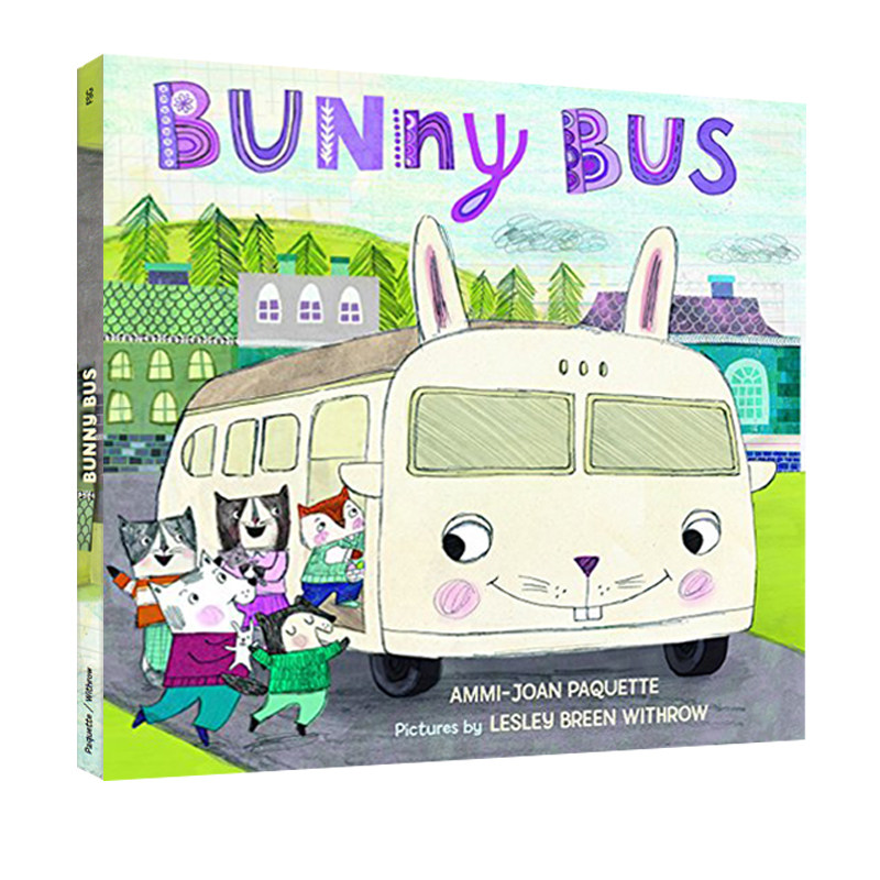 英文原版 Bunny Bus 精装 复活节绘本 儿童幽默图画故事书 Ammi-Joan Paquette