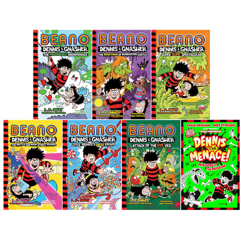预售 英文原版 Beano Dennis & Gnasher 比诺漫画 丹尼斯与纳舍尔 7册  7岁+ 儿童幽默插画章节书 小学生英文课外阅读