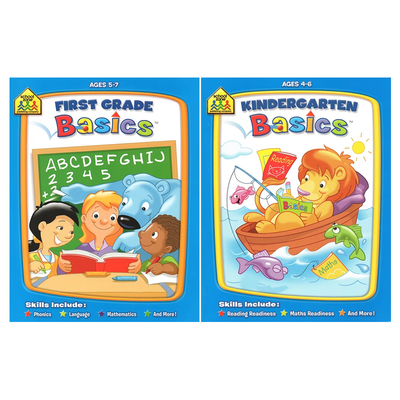 3-6岁学前练习2册 School Zone Preschool /Kindergarten Scholar 学前早教基础技能练习 英文原版