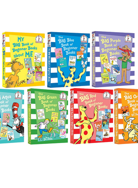 Dr Seuss 苏斯博士红橙黄绿青蓝紫 七色故事大书精装系列7册  The Big Red/Blue/Orange/GreenBook of Beginner Books 图画故事书