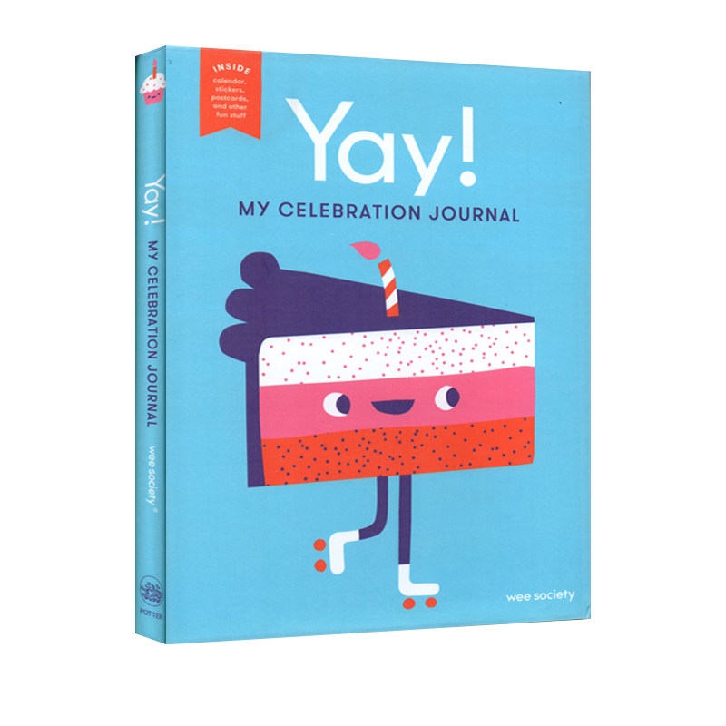 英文原版 Wee Society 系列 Yay!: My Celebration Journal 精装 创意动手英文写作日记本 激发创造力 动手能力